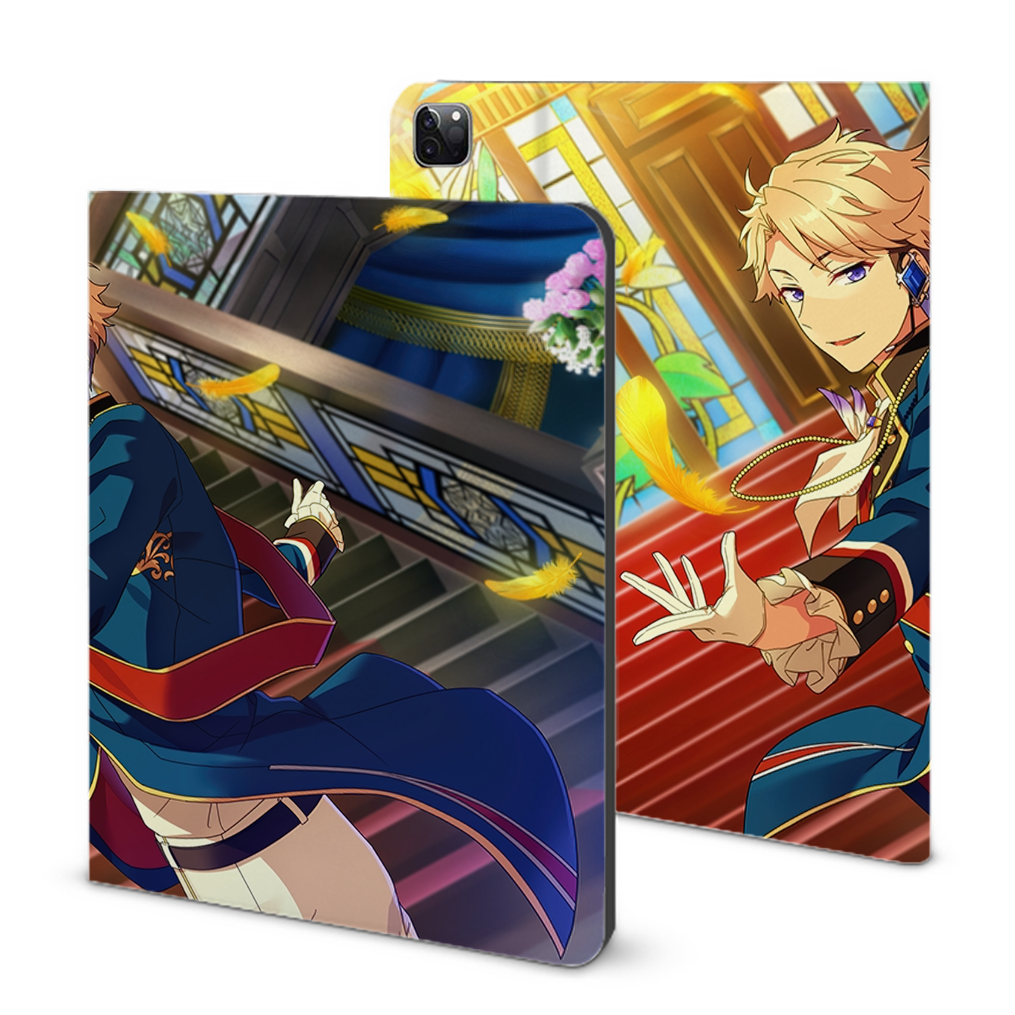 （画像用） あんさんぶるスターズ! Ensemble Stars IPad ケース ブック型 PUレザー TPU 耐衝撃 軽量 薄型 ペン収納なし 全面保護 IPad 各モデル対応